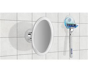 Anti-Fog Shower Shaving Mirror with Razor Holder