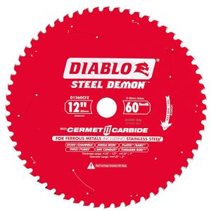 Diablo 305mm 60T TCT Circular Saw Blade for Ferrous Metal & Stainless Steel Cutting - STEEL DEMON