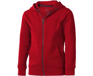 Elevate Childrens/Kids Arora Hooded Full Zip Kids Sweater (Red) - PF1852