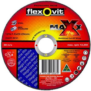 Flexovit 125 x 1.0 x 22.2mm Steel & Stainless Cut Off Disc - MAXX