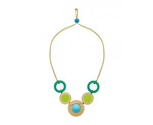 Florence Broadhurst Solar Spinner Adjustable Necklace With Turquoise Bead