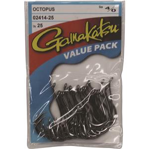 Gamakatsu Octopus Black Hook 25 Pack