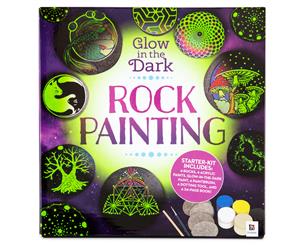 Hinkler Glow-In-The-Dark Rock Painting Box Set