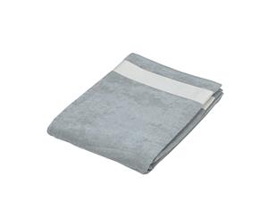 Kariban Contrast Stripe Velour Beach Towel (Light Grey) - PC2534