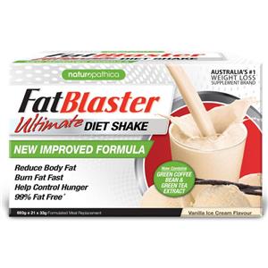 Naturopathica FatBlaster Ultimate Vanilla Shake 21 x 33g Sachets Exclusive Size