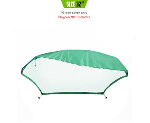 Net Cover Green for Pet Playpen Dog Cage 32"