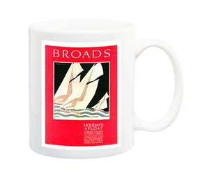 Norfolk Broads Travel Freda Lingstrom 1920 Poster Mug - 11 Fluid Oz