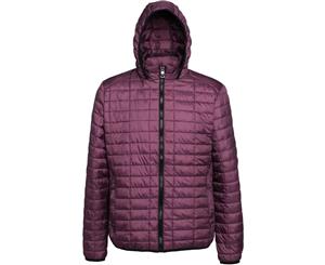 Outdoor Look Mens Corpach Hooded Padded Warm Insulated Jacket - Mulberry