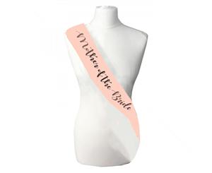 Single Layer Satin pink with RoseGold Mother of Bride Night Party Text Sash Banner 160cm x 80cm x 10cm