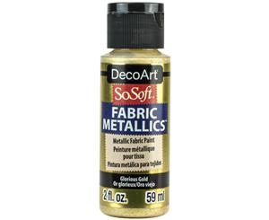 SoSoft Fabric Acrylic Metallic Paint 2oz - Glorious Gold