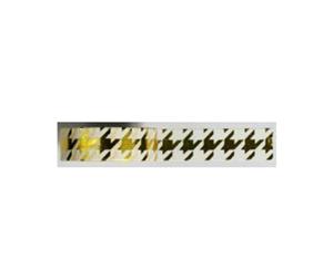 Washi Tape - White background with Gold Foil Houndstooth Design - Size 15mm x 10m