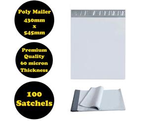 100 Poly Mailer 430x545mm Courier Plastic Bag Self Sealing Mailing Satchel