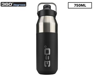 360 Degrees Sip Cap Vacuum Insulated Bottle 750mL - Black