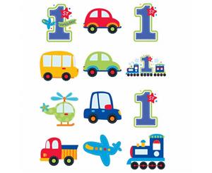 Amscan 1St Birthday Cut Out Decorations (Pack Of 12) (Transport) - SG15002