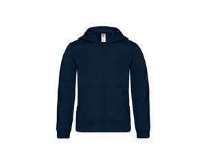 B&C Childrens/Kids Plain Full Zip Hoodie Jacket (Navy) - RW3494