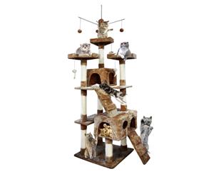 Cat Scratching Post Tree 2.1m Brown