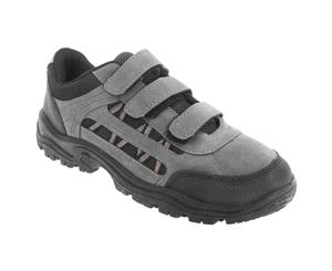 Dek Mens Ascend Triple Touch Fastening Trek Hiking Trail Shoes (Grey/Black) - DF143