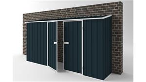 EasyShed D3808 Off The Wall Garage Shed - Mountain Blue