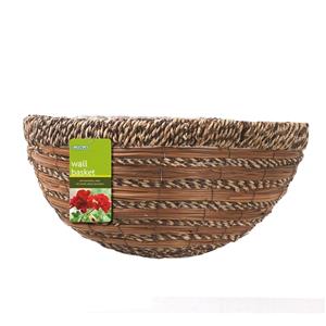 Gardman 40cm Sisal and Fern Metal Wall Basket