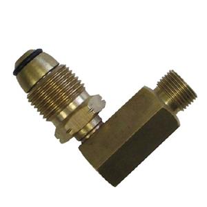 Gasmate Brass Right Angled Adaptor POL To 3/8