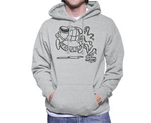 Grimmy Stripping Off Men's Hooded Sweatshirt - Heather Grey