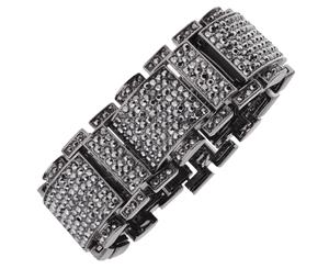 Iced Out Bling Hip Hop Diamond Bracelet - RICK ROSS black - Black