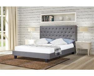 Istyle Norman Double Bed Frame Fabric Grey