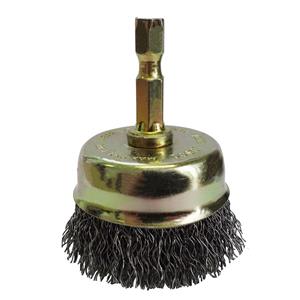 Josco 50mm 1/4-Hex Mounted Crimped Wire Cup Brush