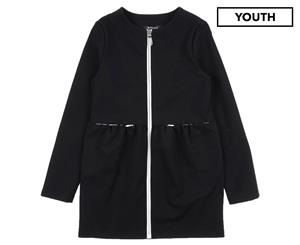 +MINI Girls' Round Collar Coat - Black