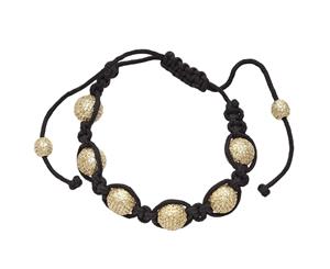 Micro Pave Beads BALL Bracelet - gold - Black