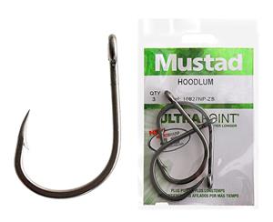 Mustad Hoodlum Z-Steel Live Bait Hooks 11/0 Qty 3