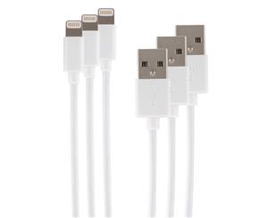Orico 1m Apple Lightning Cable 3-Pack - White