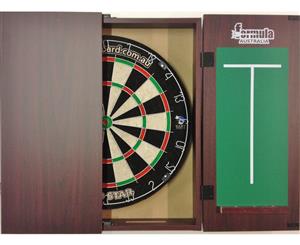 PRO STAR Dart Board Set MAHOGANY CABINET