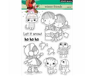 Penny Black Clear Stamps 5&quotX7"-Winter Friends