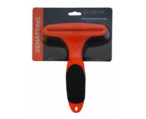 Rotating Short Link Rake Dog Grooming Tool (Scream)