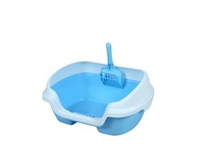 Small Portable Cat Toilet Litter Box Tray with Scoop