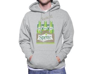 Sprite Taste It 1960s Retro Bottles Men's Hooded Sweatshirt - Heather Grey