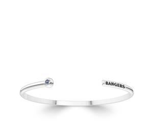 Texas Rangers Sapphire Cuff Bracelet For Women In Sterling Silver Design by BIXLER - Sterling Silver