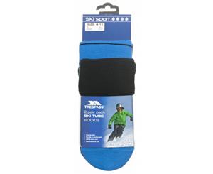 Trespass Mens Toppy Ski Tube Socks (2 Pairs) (Black/Ultramarine) - TP875