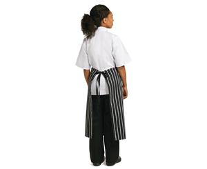 Whites Butchers Stripe Waist Apron Black