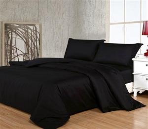 2000TC Five Star Luxury King Bed Quilt cover set -Black