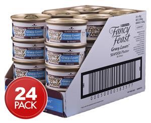 24 x Purina Fancy Feast Gravy Lovers Cat Food Seafood Platter In Gravy 85g