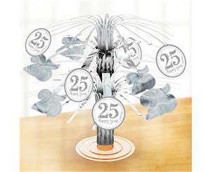 Amscan Silver 25 Year Anniversary Table Centrepiece (Silver) - SG12346