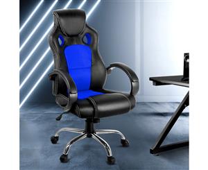 Artiss Gaming Chair Office Chairs Work Study Computer Seating Racing Racer Blue