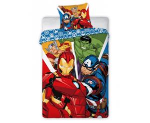 Avengers Single Duvet Set 140 x 200cm / 70 x 90cm 100% Cotton (Avengers 019)