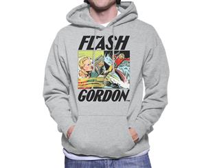 Flash Gordon Action Comic Montage Men's Hooded Sweatshirt - Heather Grey