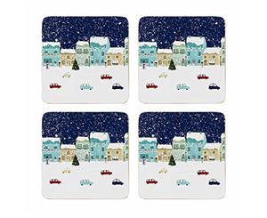 Foxwood Home Winter Scene Coasters