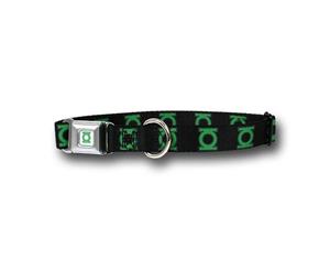 Green Lantern Symbols Black Dog Collar