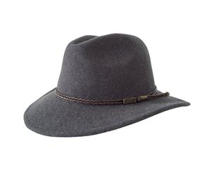 Jacaru 1847 Outback Fedora Wool Hats - Grey