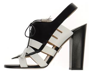 Paul Andrew Women's Two Tone Tassel Heel - Black/White